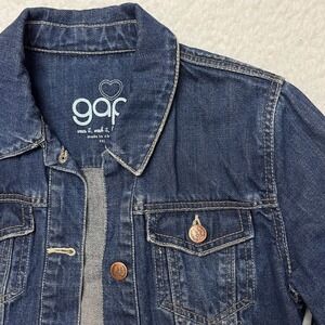 Gap Denim Jacket Girls XXL Blue Dark Wash Authentic Gap Jean Trucker Jacket